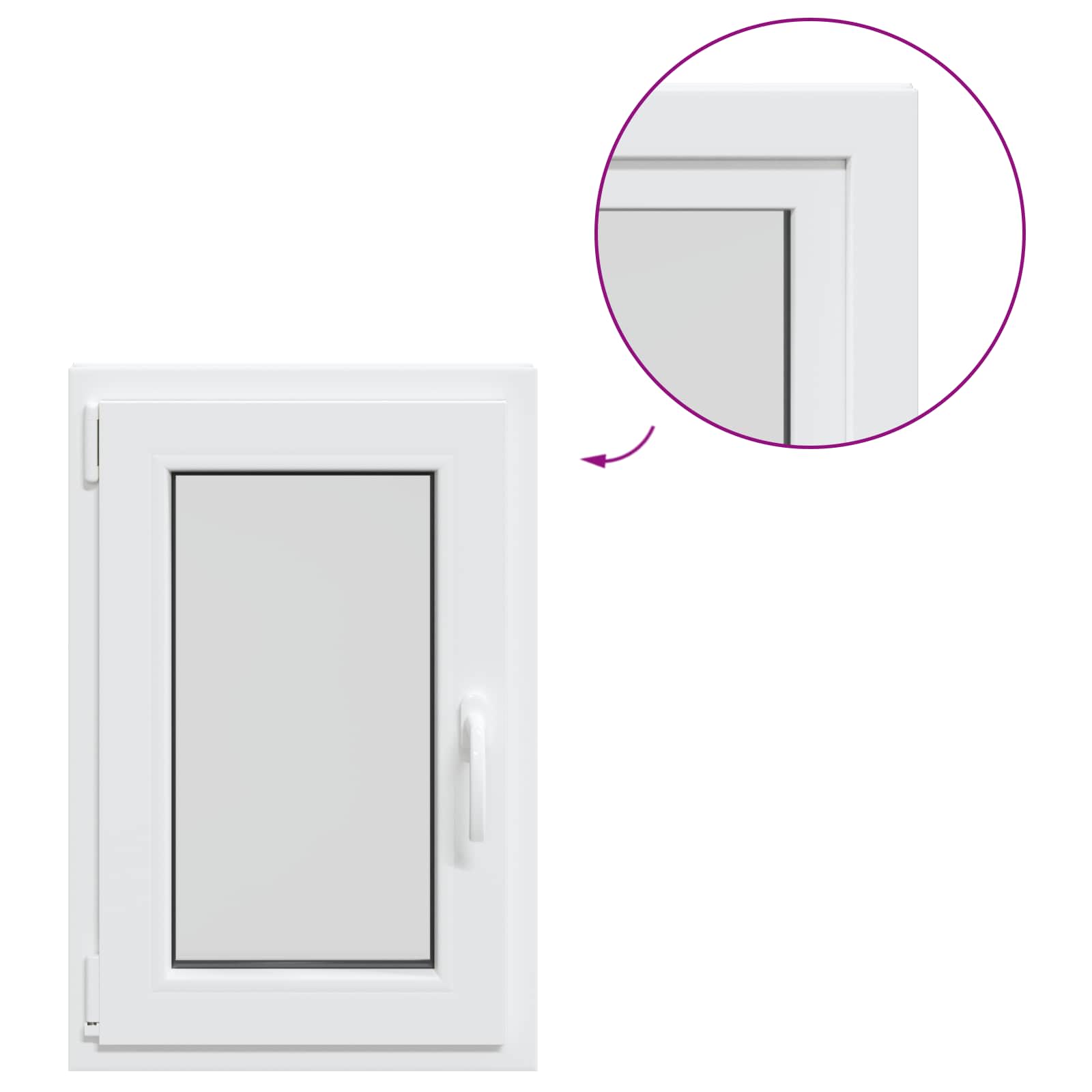 vidaXL Biała wewnętrzna kolor okna piwnicznego RISOR 40 x 80 cm