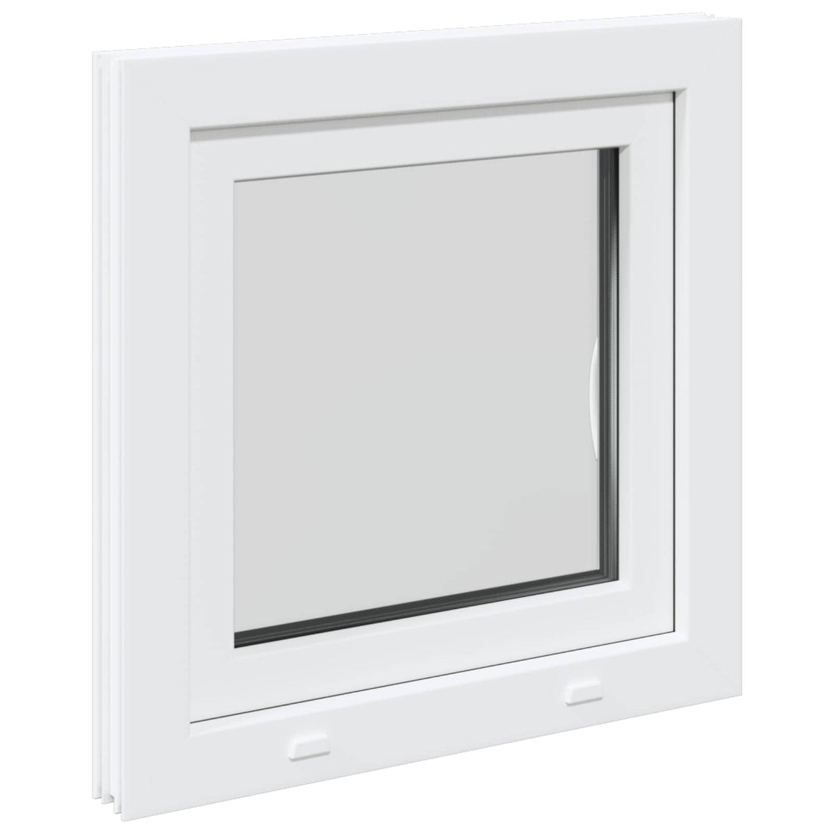 vidaXL Biała wewnętrzna kolor okna piwnicznego RISOR 55 x 55 cm