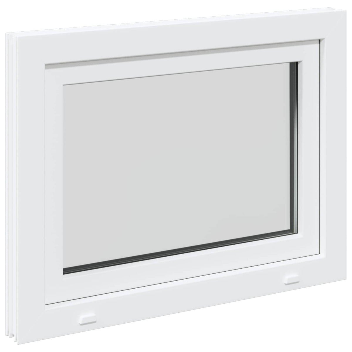 vidaXL Biała wewnętrzna kolor okna piwnicznego RISOR 80 x 55 cm