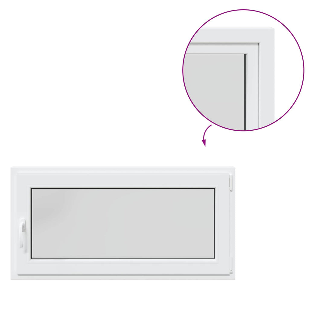 vidaXL Biała wewnętrzna kolor okna piwnicznego RISOR 120 x 55 cm