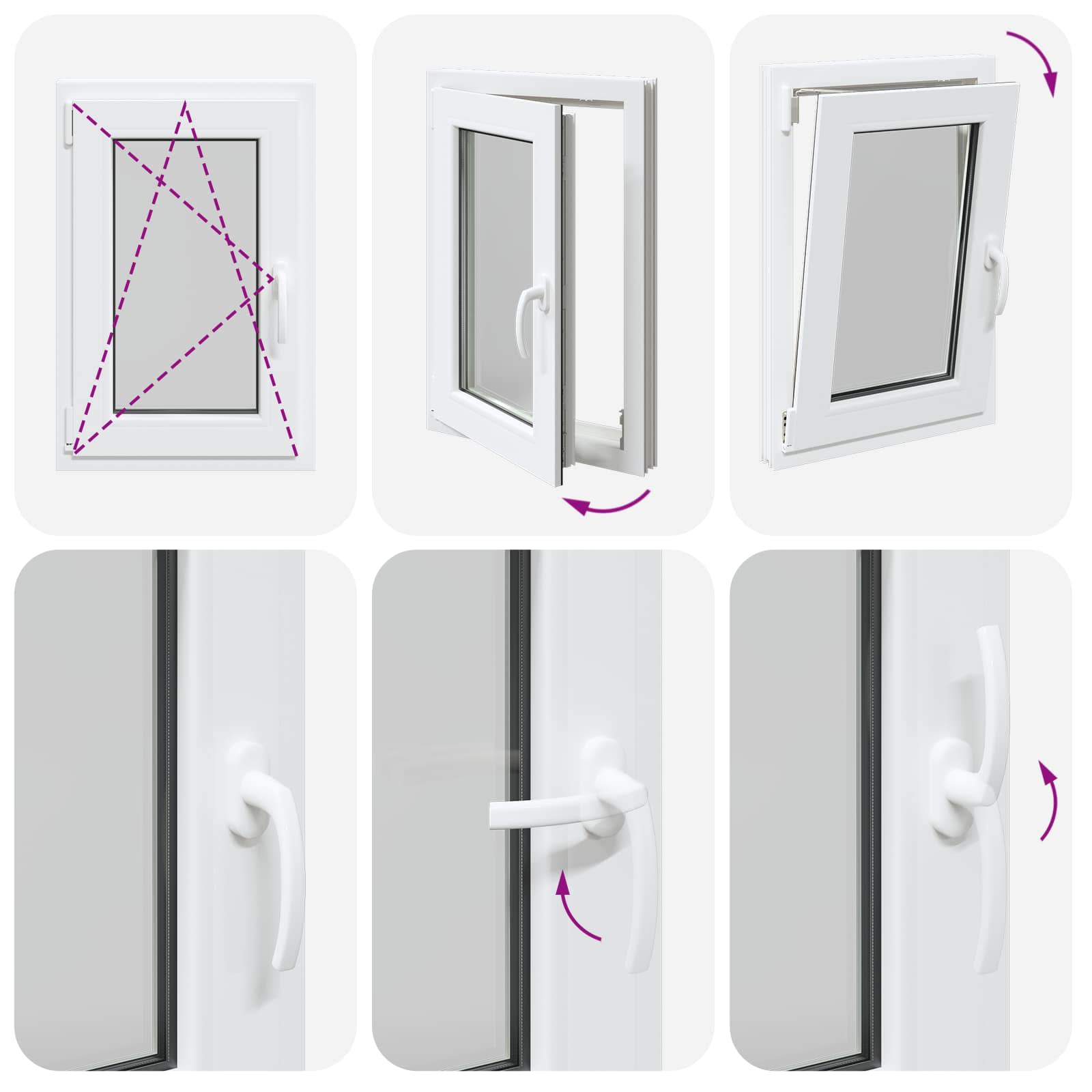 vidaXL Biała wewnętrzna kolor okna piwnicznego RISOR 50 x 60 cm