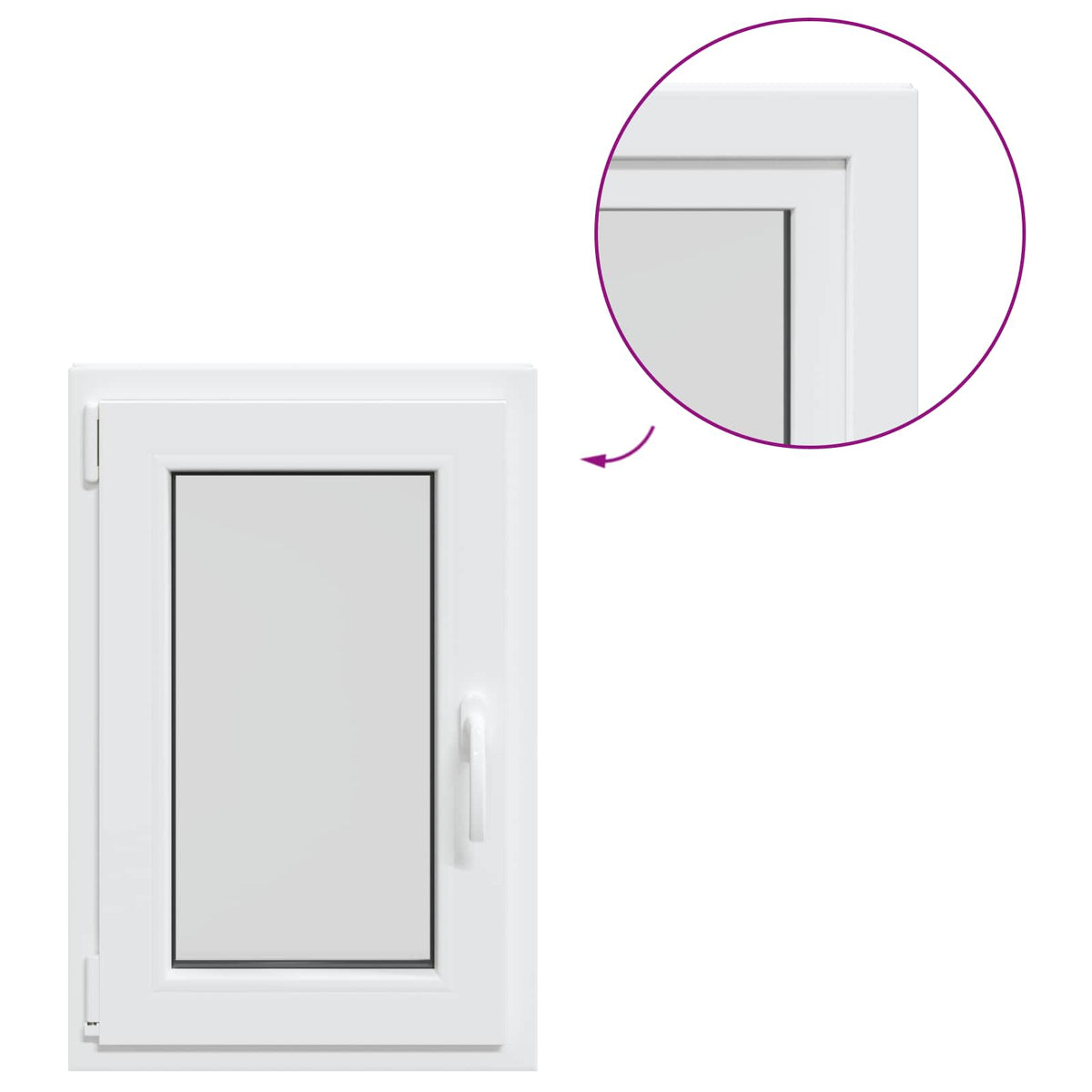 vidaXL Biała wewnętrzna kolor okna piwnicznego RISOR 50 x 80 cm