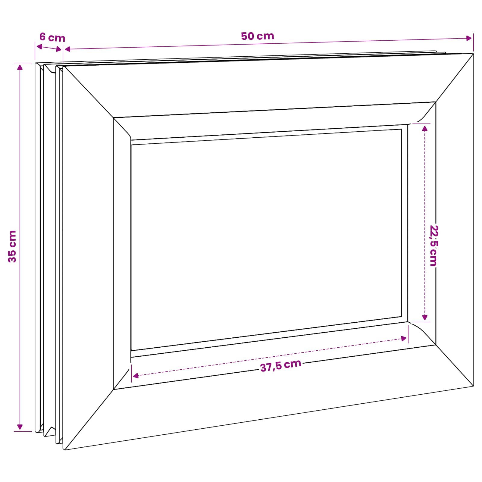 vidaXL Okno piwniczne wewnętrzny kolor biały RISOR 50 x 35 cm