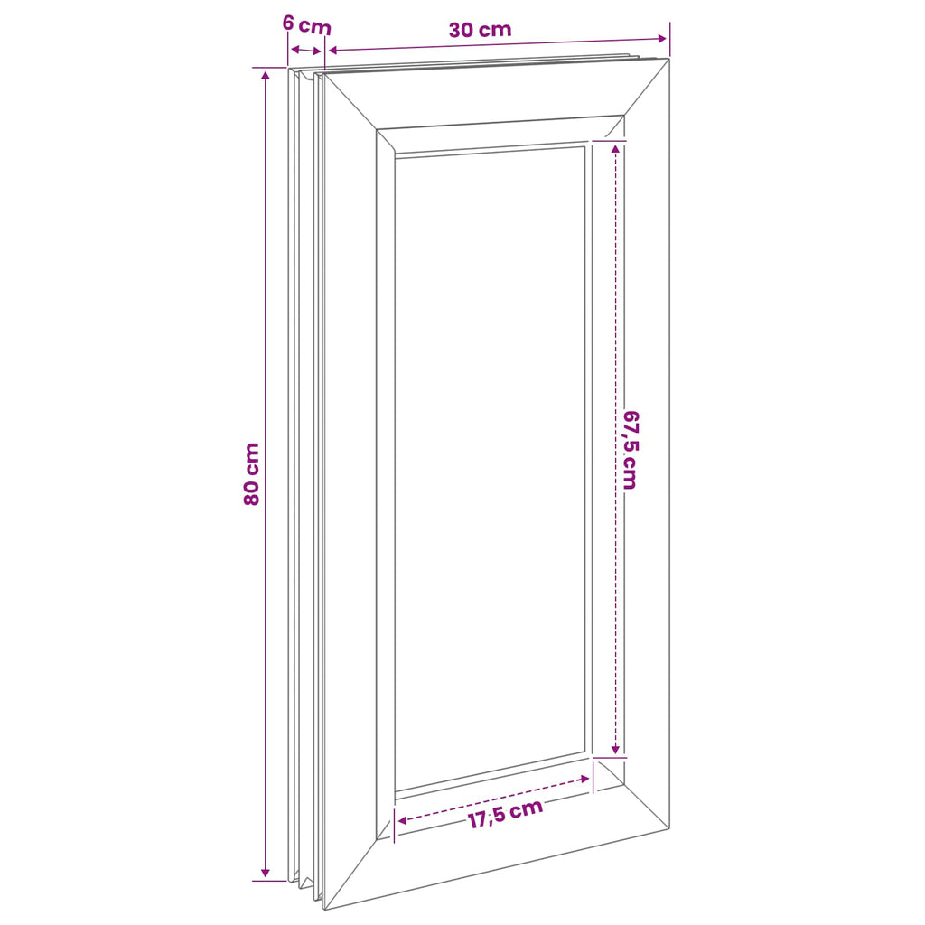 vidaXL Okno piwniczne wewnętrzny kolor biały RISOR 30 x 80 cm
