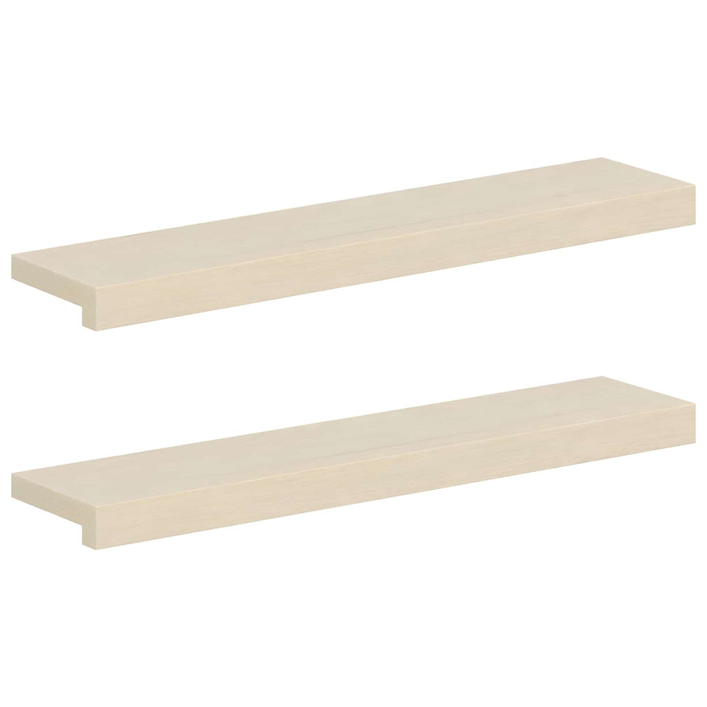 vidaXL Parapety 2 szt. Biały 70 x 15 x 2 cm Dąb lite