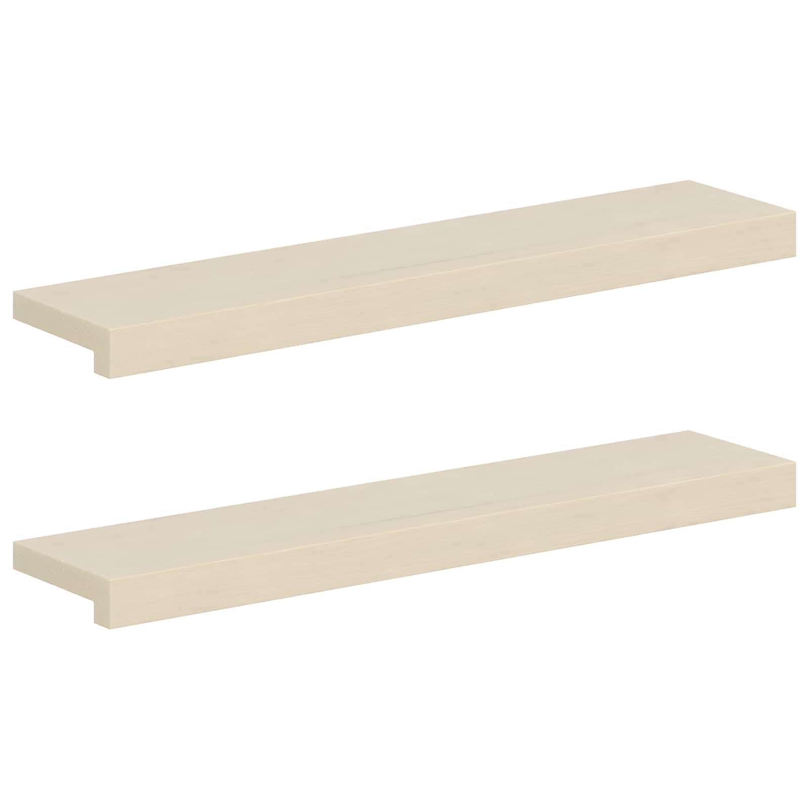 vidaXL Parapety 2 szt. Biały 80 x 15 x 2 cm Dąb lite