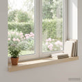 vidaXL Parapety 2 szt. Biały 90 x 15 x 2 cm Dąb lite