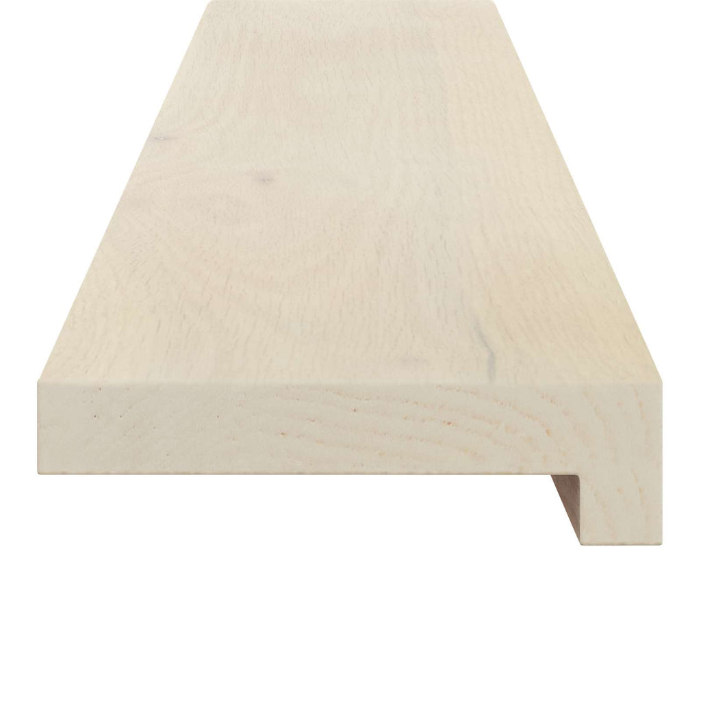 vidaXL Parapety 2 szt. Biały 110 x 15 x 2 cm Dąb lite