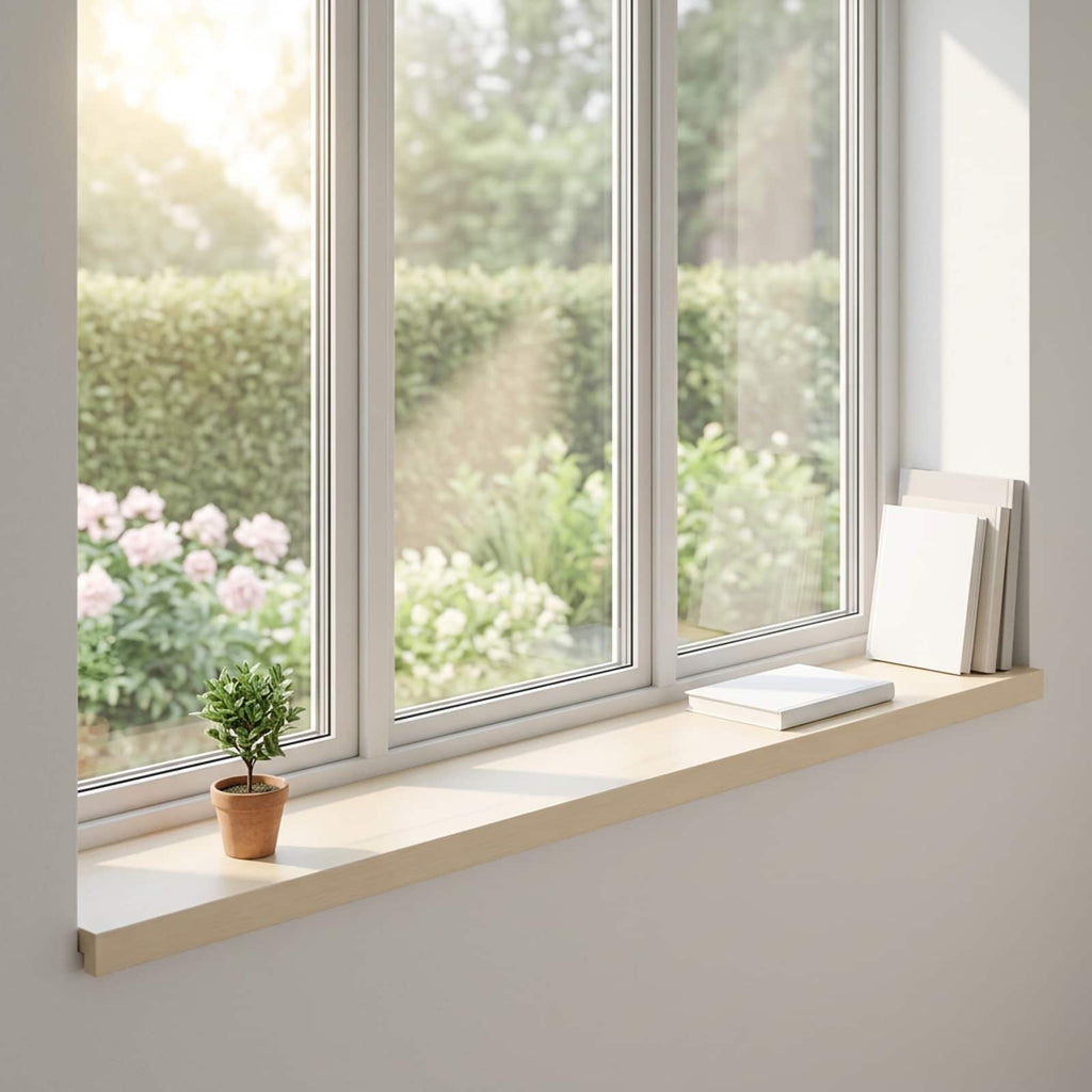 vidaXL Parapety 2 szt. Biały 140 x 15 x 2 cm Dąb lite