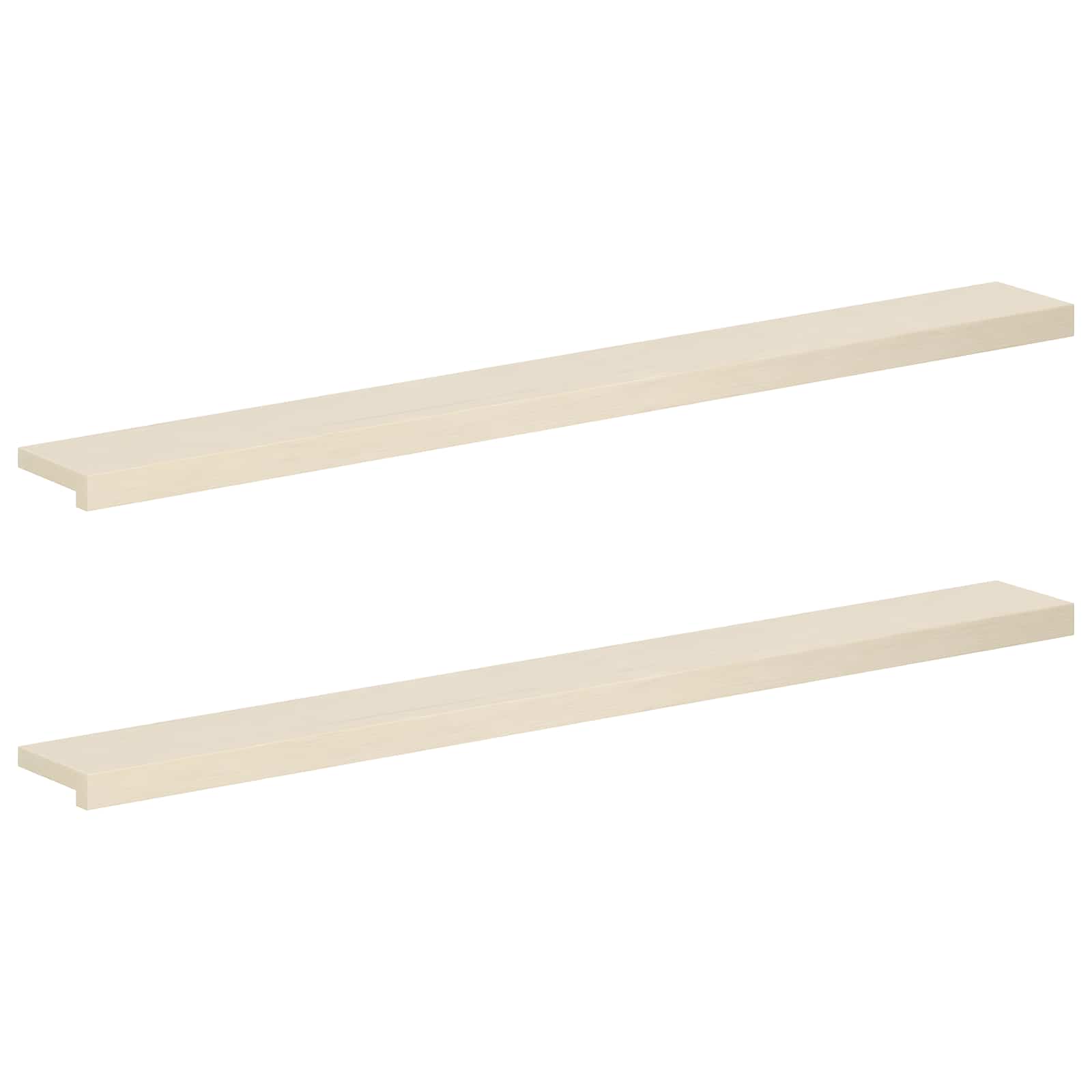 vidaXL Parapety 2 szt. Biały 140 x 15 x 2 cm Dąb lite