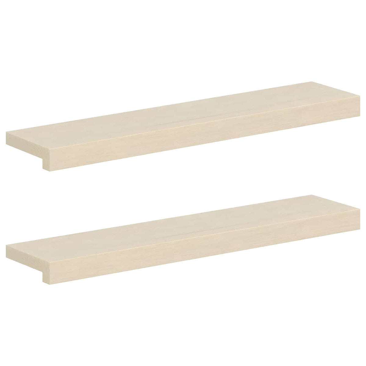 vidaXL Parapety 2 szt. Biały 70 x 20 x 2 cm Dąb lite
