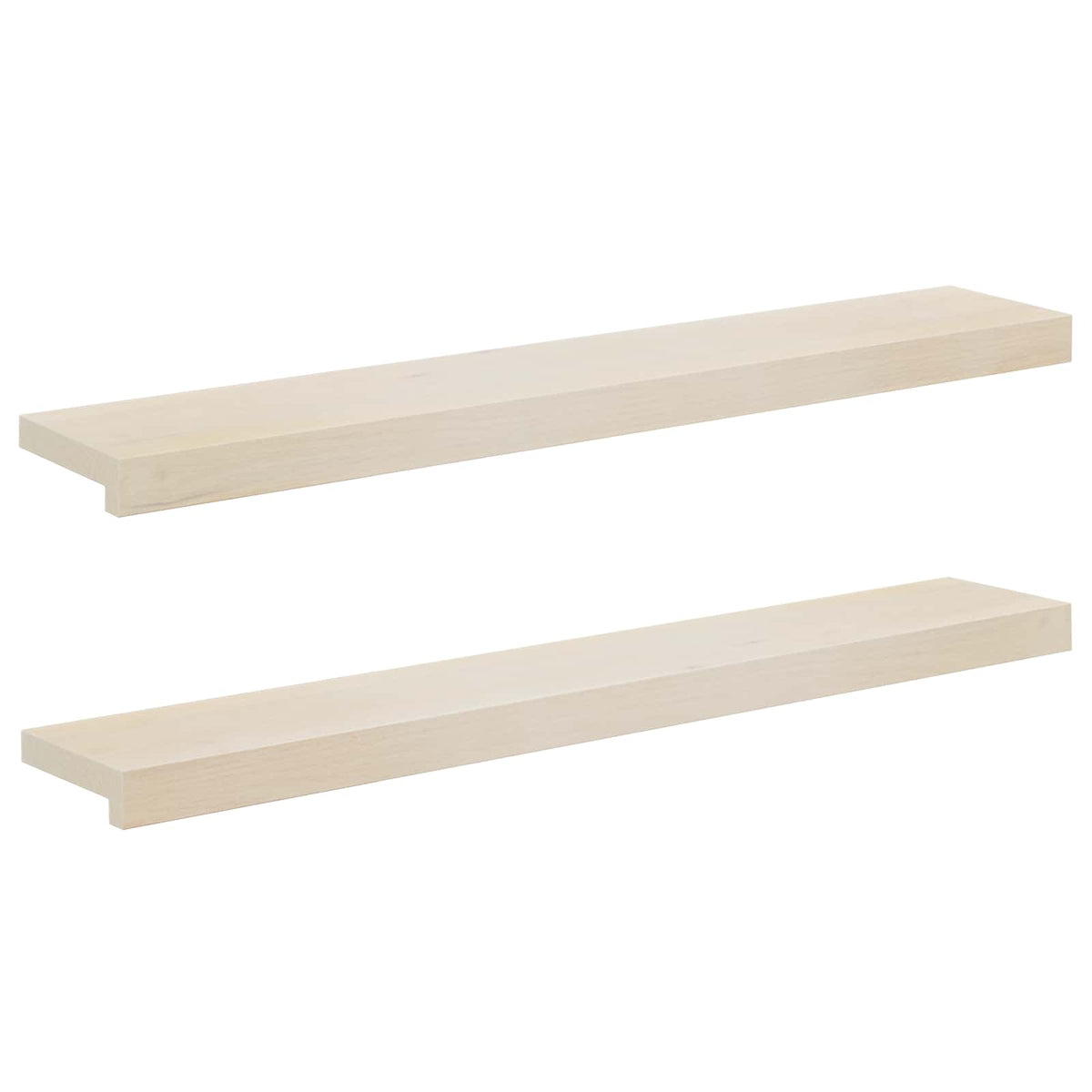 vidaXL Parapety 2 szt. Biały 90 x 20 x 2 cm Dąb lite