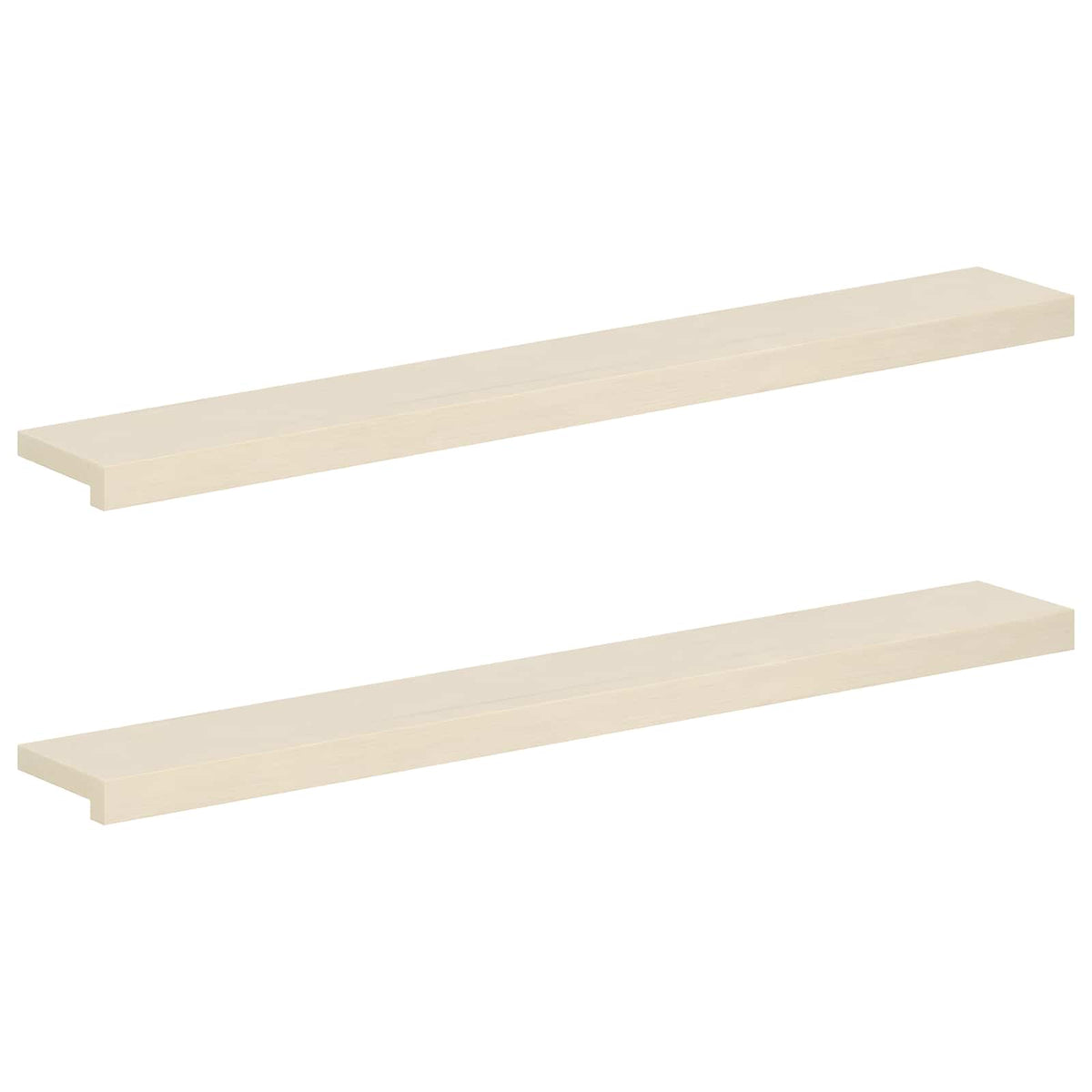 vidaXL Parapety 2 szt. Biały 120 x 20 x 2 cm Dąb lite