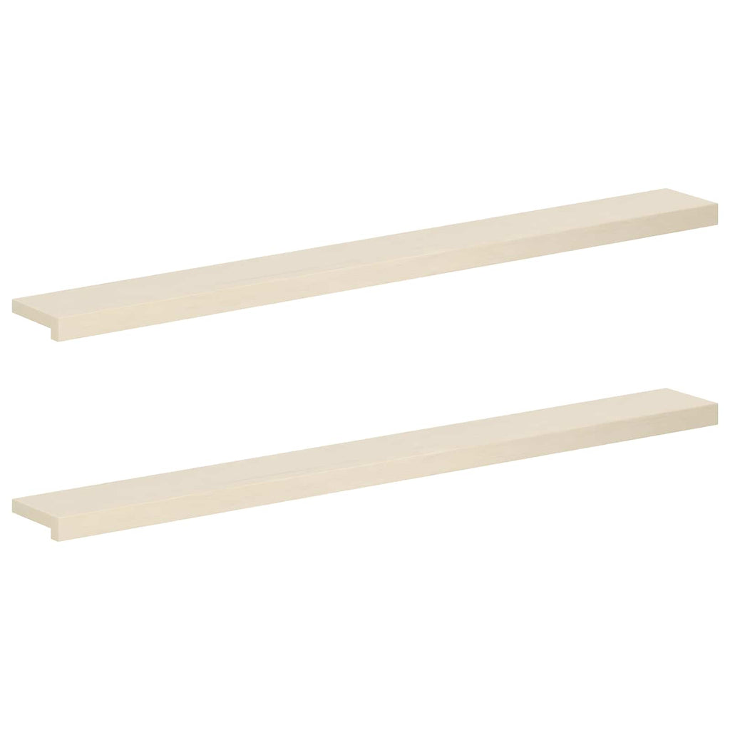 vidaXL Parapety 2 szt. Biały 140 x 20 x 2 cm Dąb lite