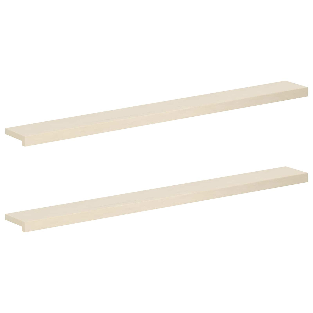 vidaXL Parapety 2 szt. Biały 140 x 20 x 2 cm Dąb lite