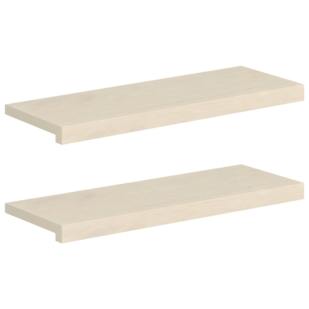 vidaXL Parapety 2 szt. Biały 80 x 30 x 2 cm Dąb lite