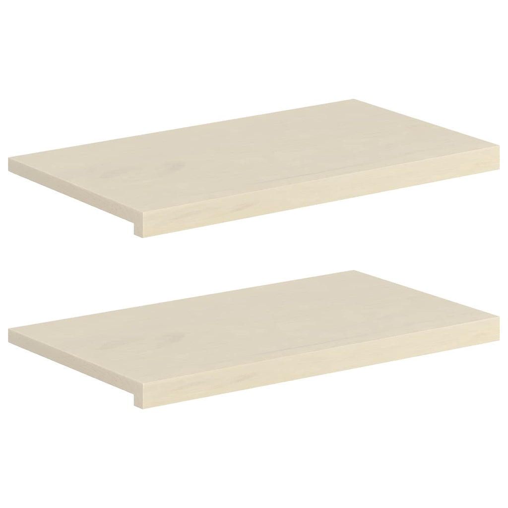 vidaXL Parapety 2 szt. Biały 70 x 30 x 2 cm Dąb lite