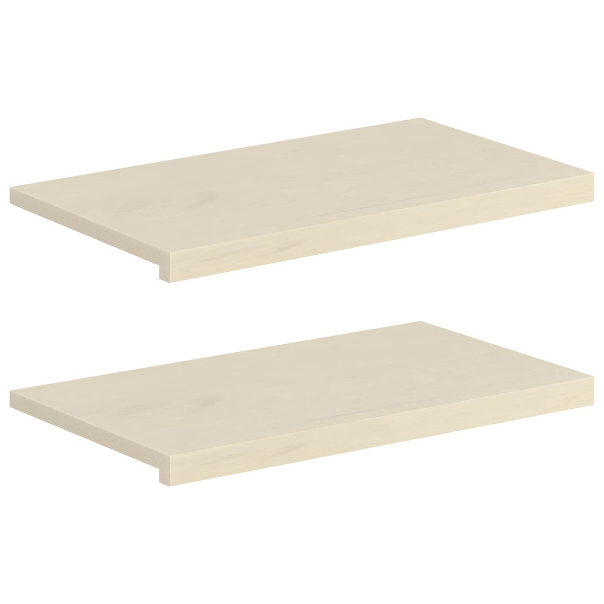 vidaXL Parapety 2 szt. Biały 70 x 30 x 2 cm Dąb lite