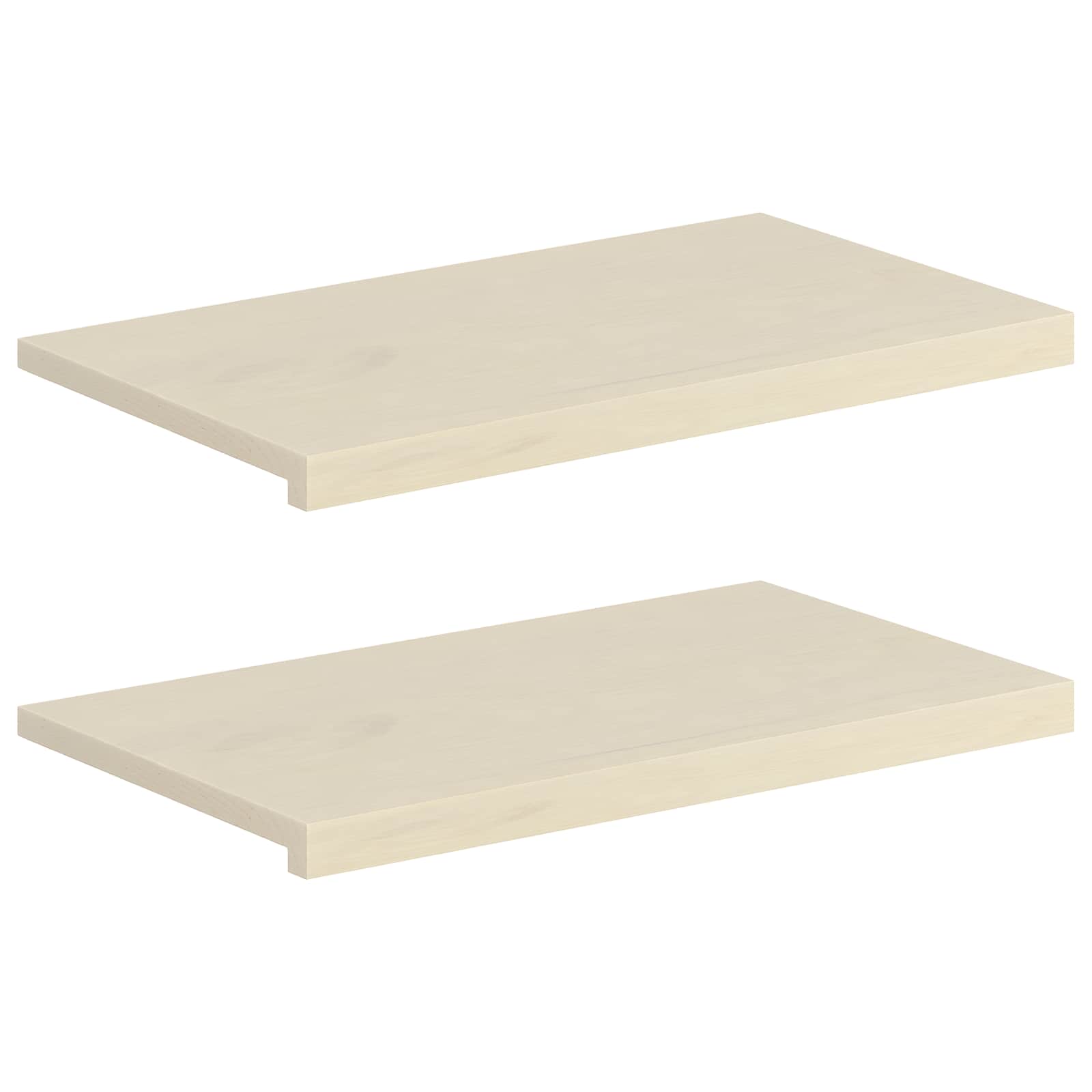 vidaXL Parapety 2 szt. Biały 80 x 40 x 2 cm Dąb lite