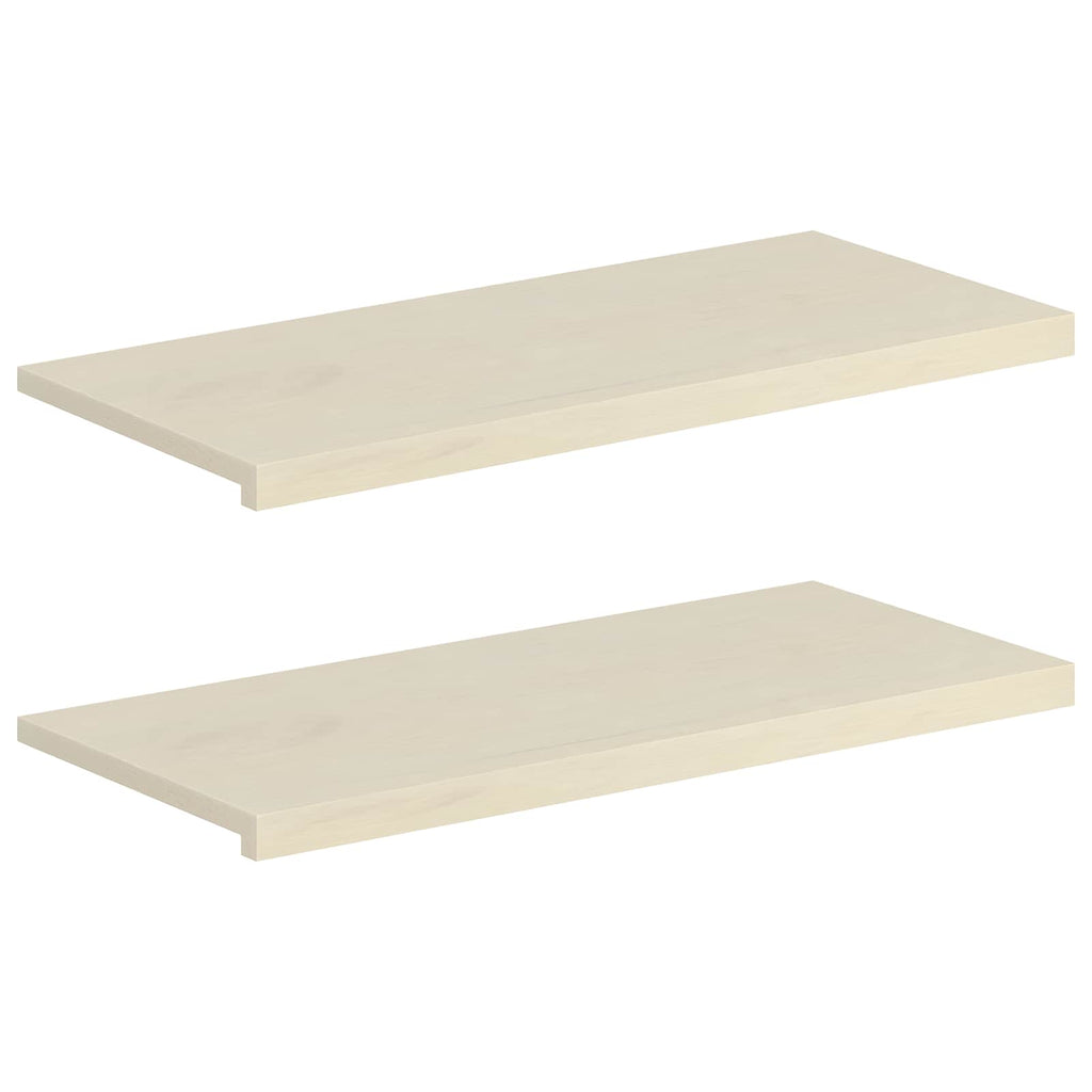vidaXL Parapety 2 szt. Biały 90 x 40 x 2 cm Dąb lite