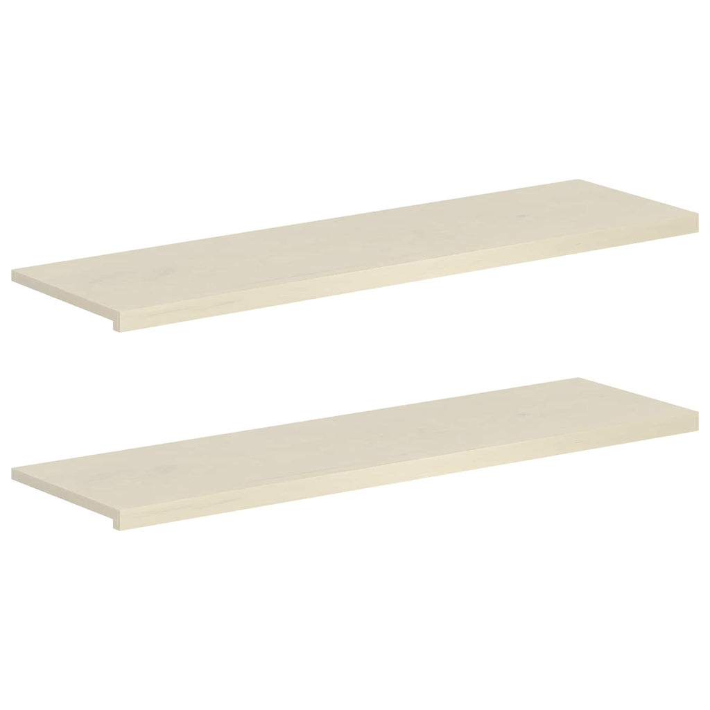 vidaXL Parapety 2 szt. Biały 140 x 40 x 2 cm Dąb lite