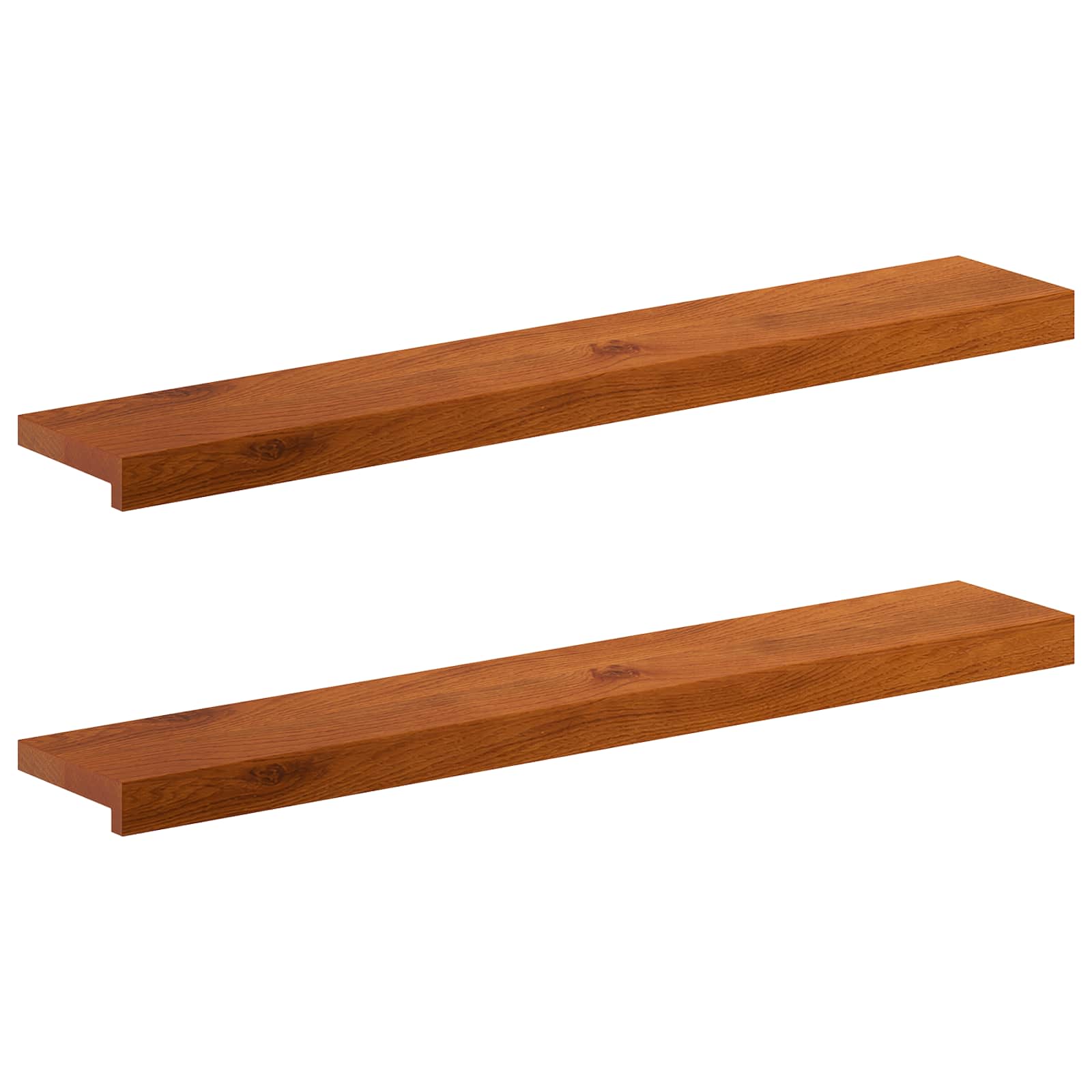 vidaXL Parapety 2 szt. brązowy 90 x 20 x 2 cm Dąb lite
