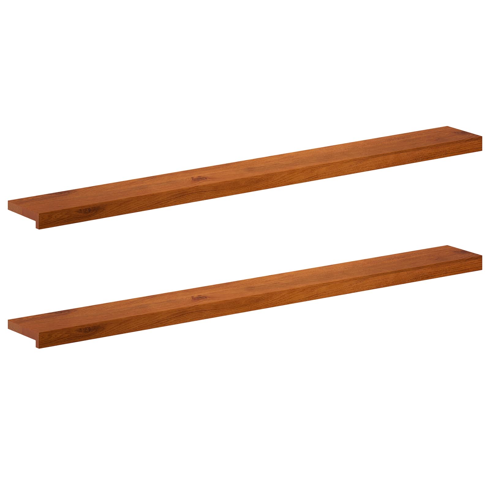 vidaXL Parapety 2 szt. brązowy 160 x 20 x 2 cm Dąb lite