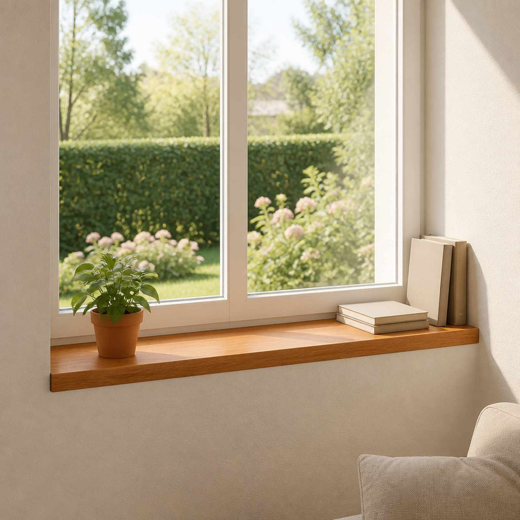 vidaXL Parapety 2 szt. brązowy 80 x 25 x 2 cm Dąb lite