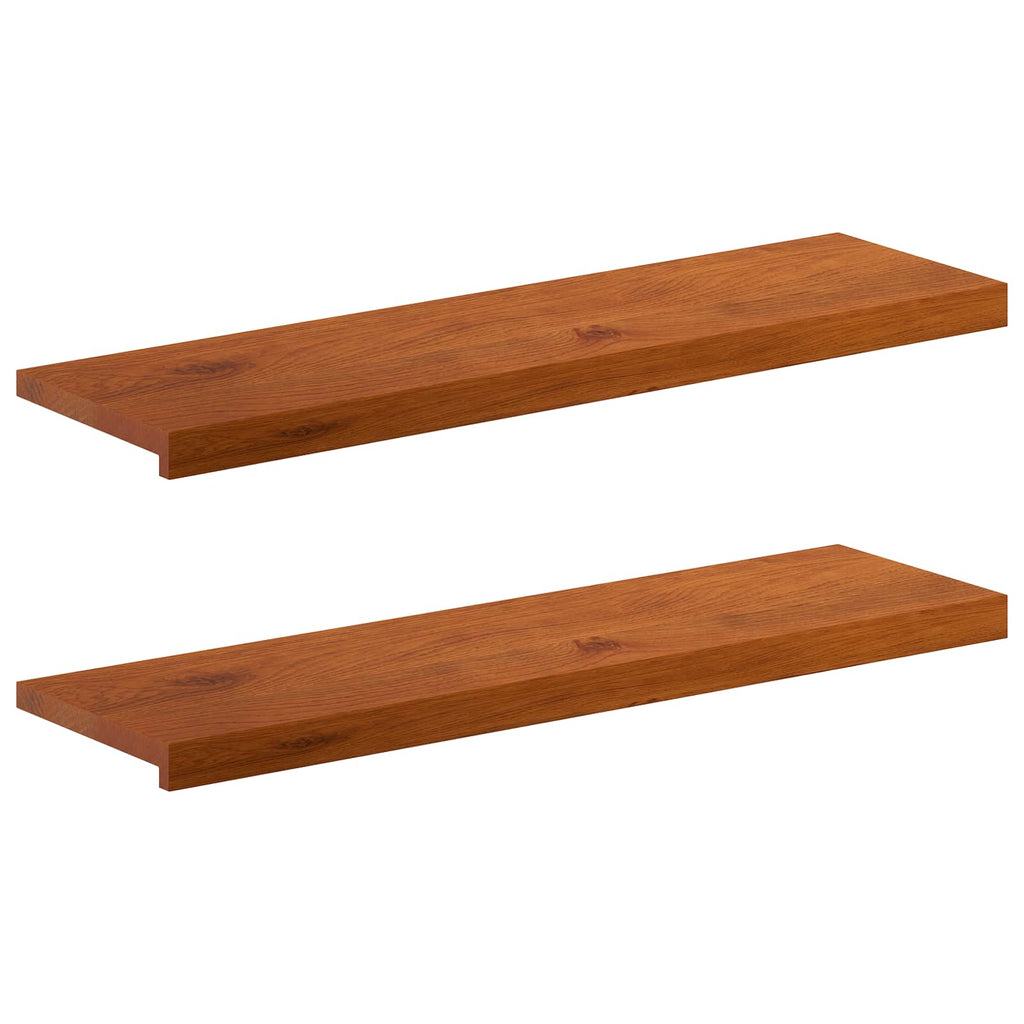vidaXL Parapety 2 szt. brązowy 90 x 30 x 2 cm Dąb lite