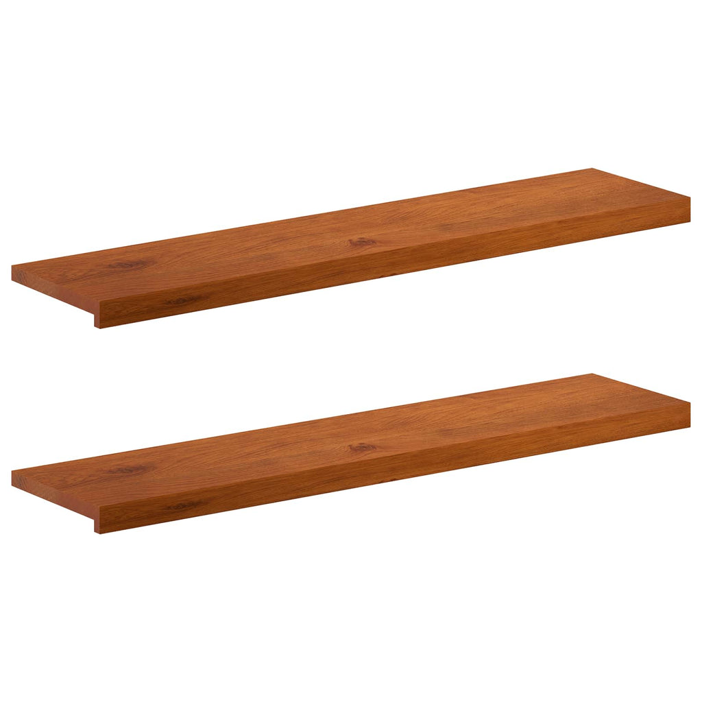 vidaXL Parapety 2 szt. brązowy 110 x 30 x 2 cm Dąb lite
