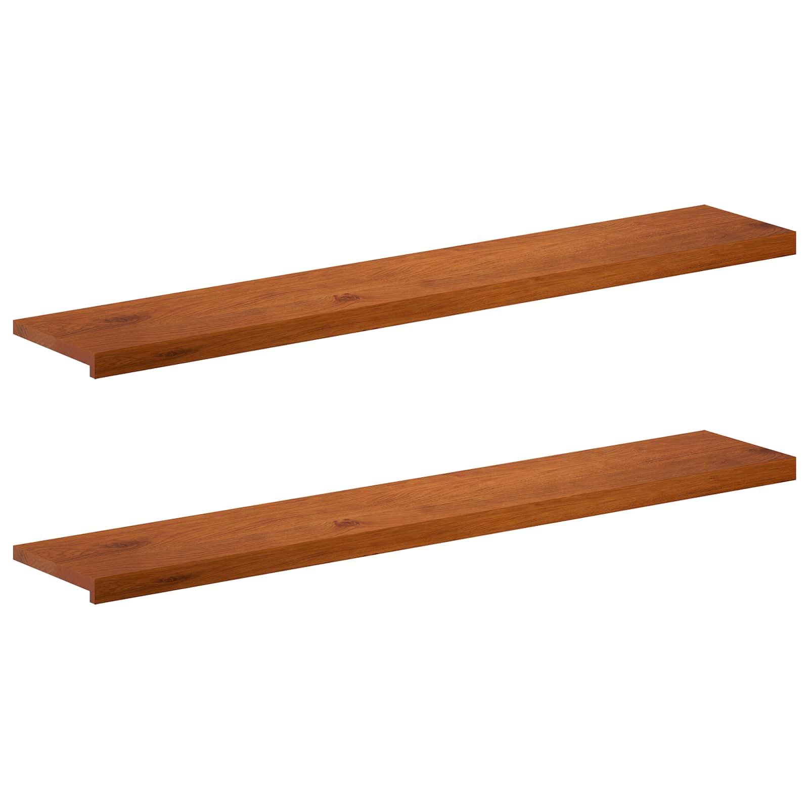 vidaXL Parapety 2 szt. brązowy 140 x 30 x 2 cm Dąb lite