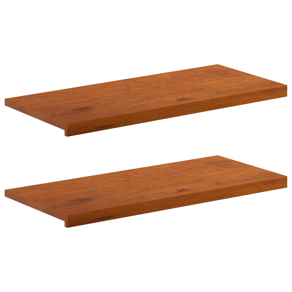 vidaXL Parapety 2 szt. brązowy 90 x 40 x 2 cm Dąb lite