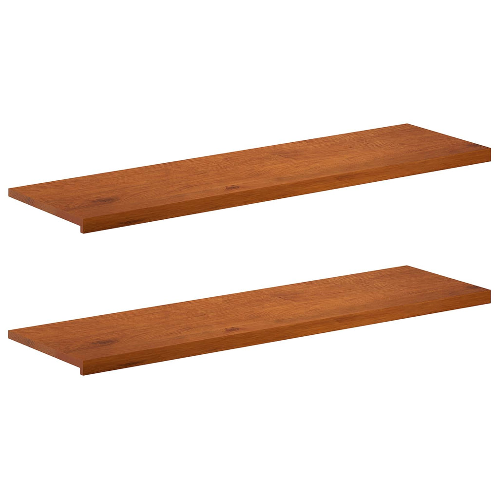 vidaXL Parapety 2 szt. brązowy 140 x 40 x 2 cm Dąb lite