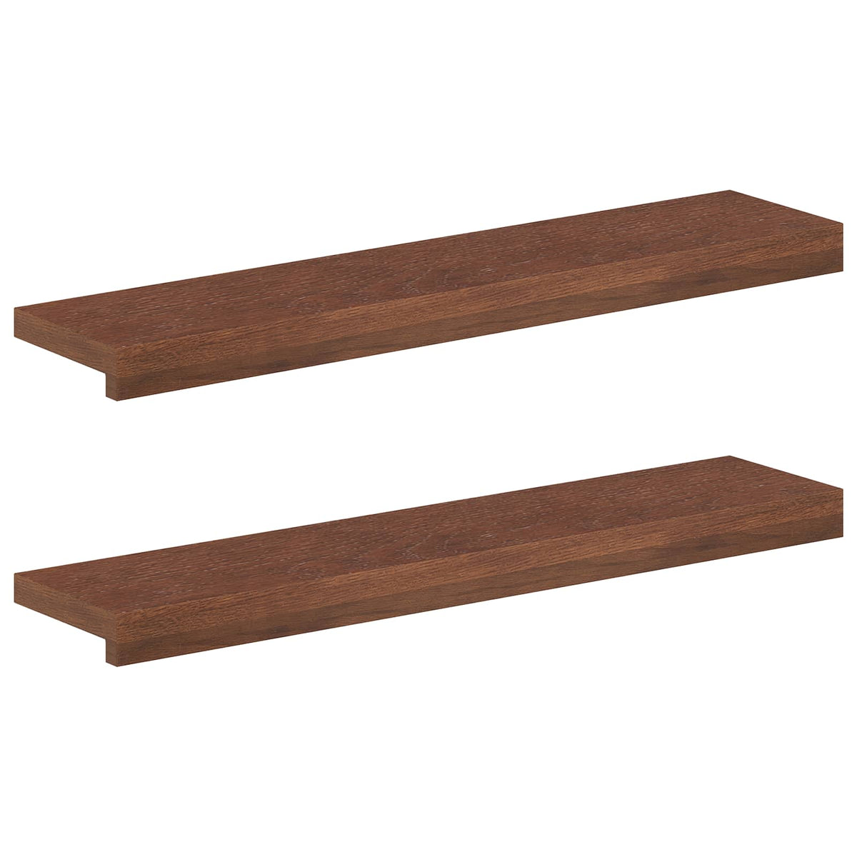 vidaXL Parapety 2 szt. Ciemny brąz 70 x 15 x 2 cm Dąb lite