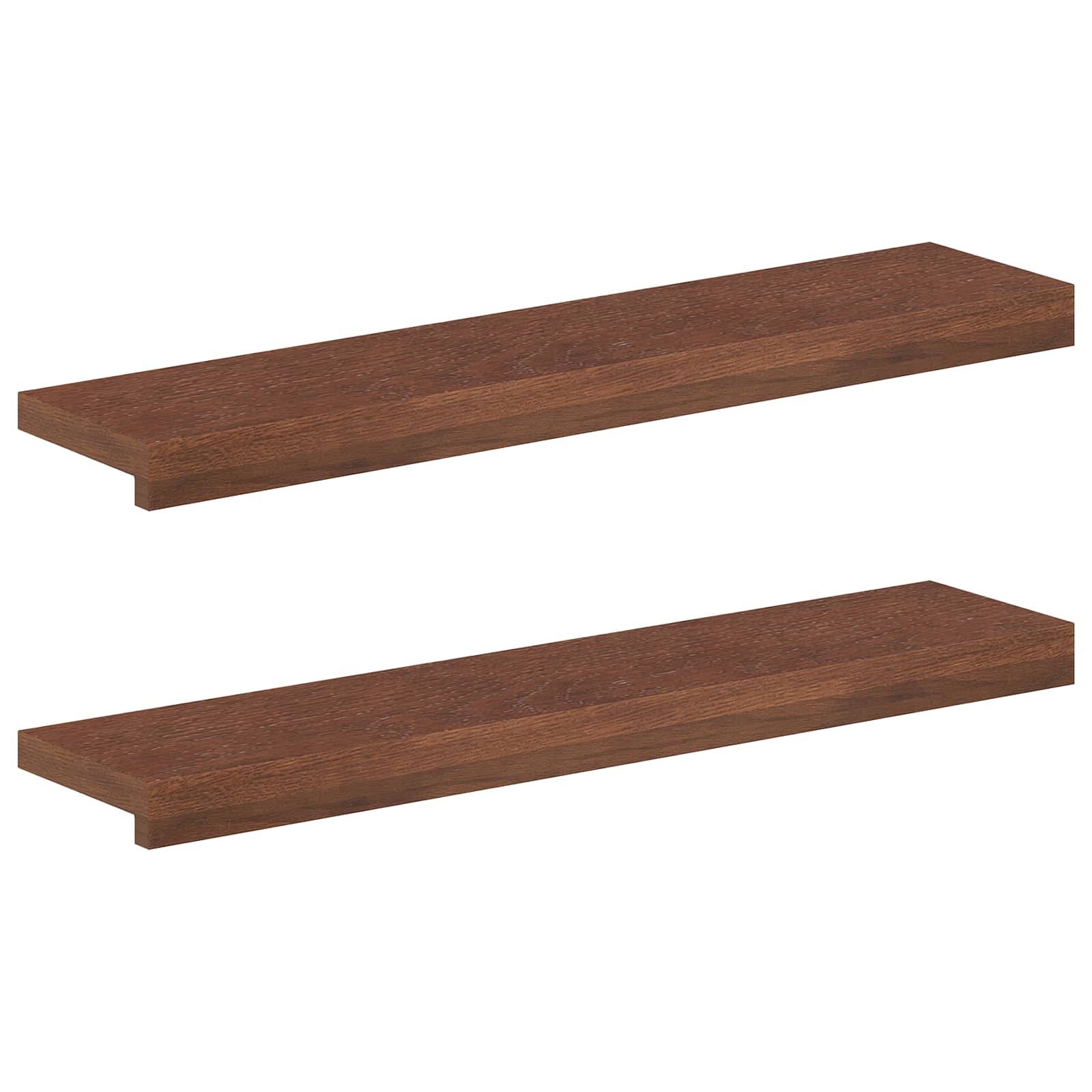 vidaXL Parapety 2 szt. Ciemny brąz 80 x 15 x 2 cm Dąb lite