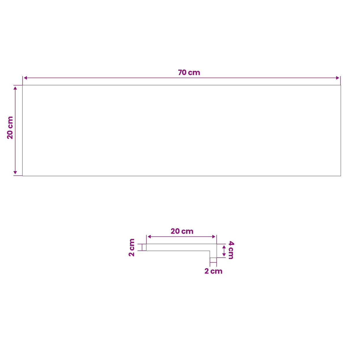 vidaXL Parapety 2 szt. Ciemny brąz 70 x 20 x 2 cm Dąb lite