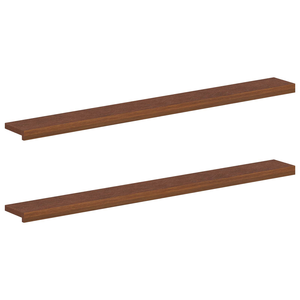 vidaXL Parapety 2 szt. Ciemny brąz 160 x 20 x 2 cm Dąb lite