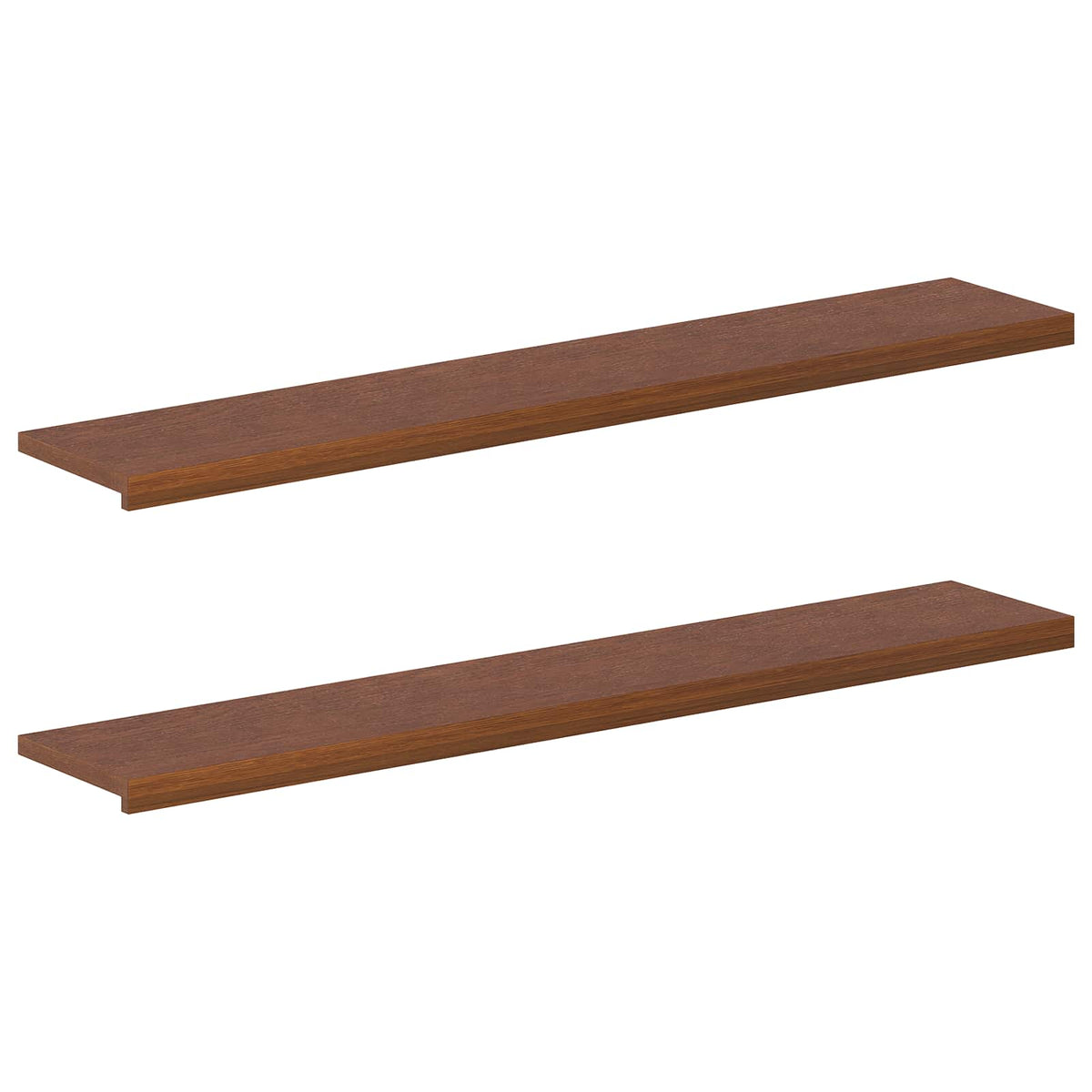 vidaXL Parapety 2 szt. Ciemny brąz 140 x 25 x 2 cm Dąb lite