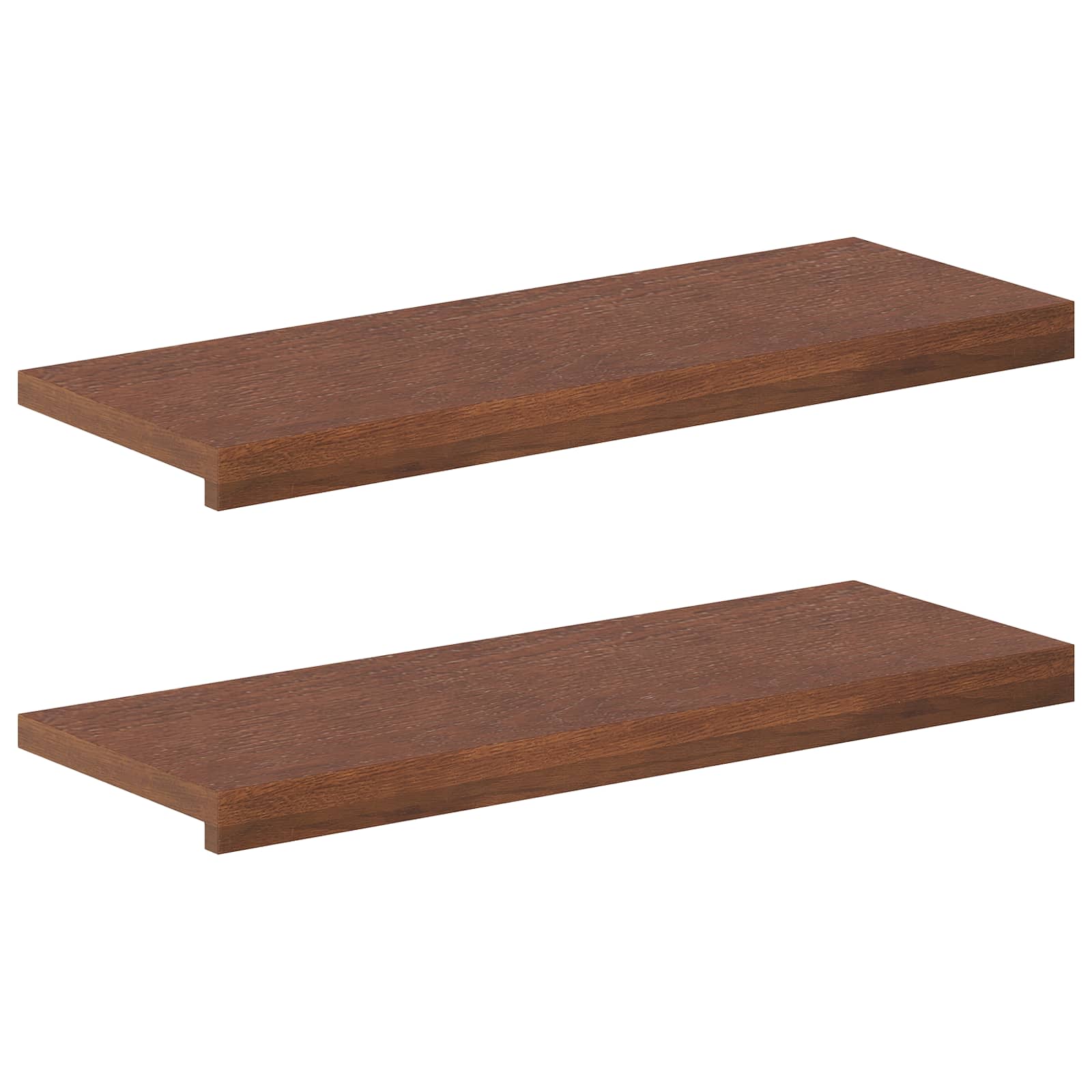 vidaXL Parapety 2 szt. Ciemny brąz 80 x 30 x 2 cm Dąb lite