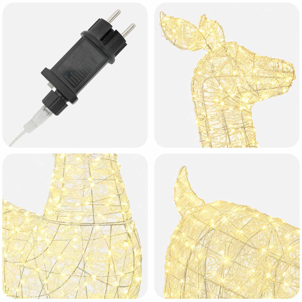 vidaXL Renifer świąteczny LED (motyw świetlny) LOVIISA 900 LED