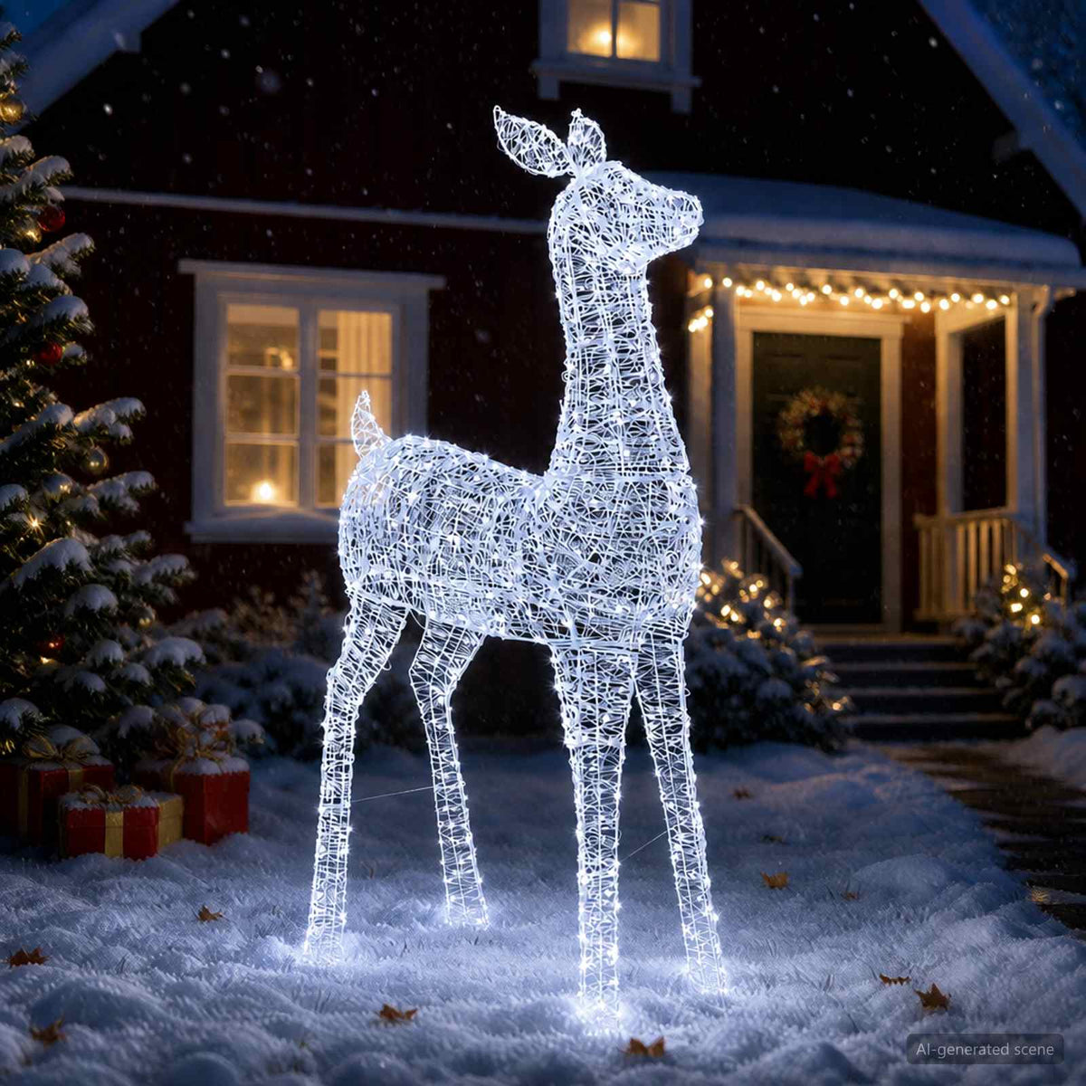 vidaXL Renifer świąteczny LED (motyw świetlny) LOVIISA 900 LED