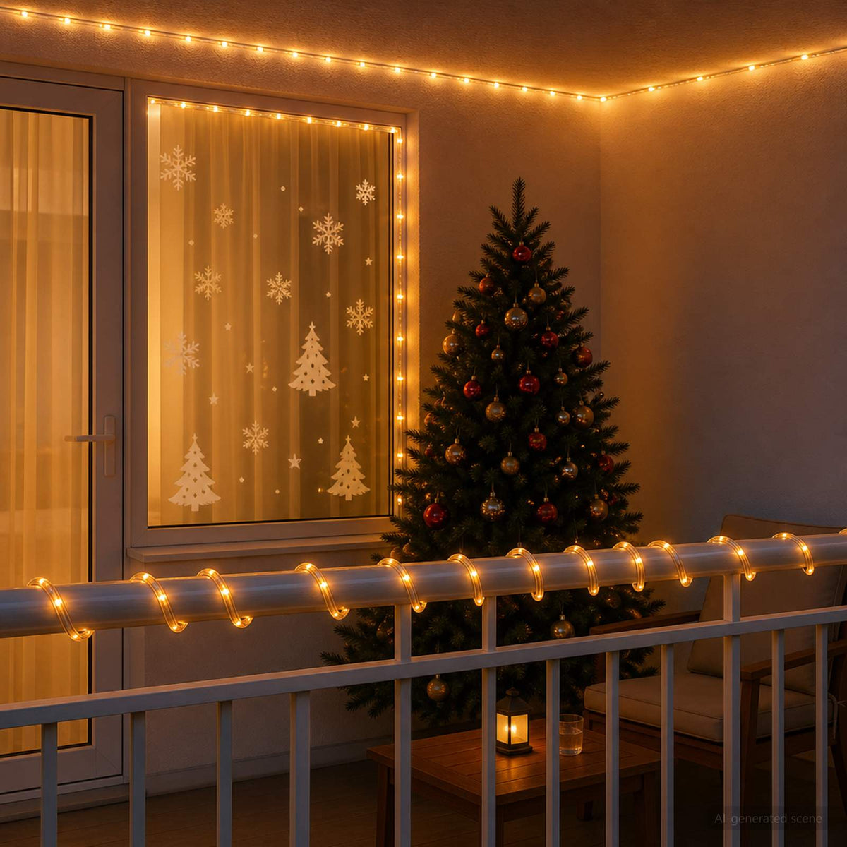 vidaXL Świąteczny wąż świetlny LED 2400 LED Żółty 100 m