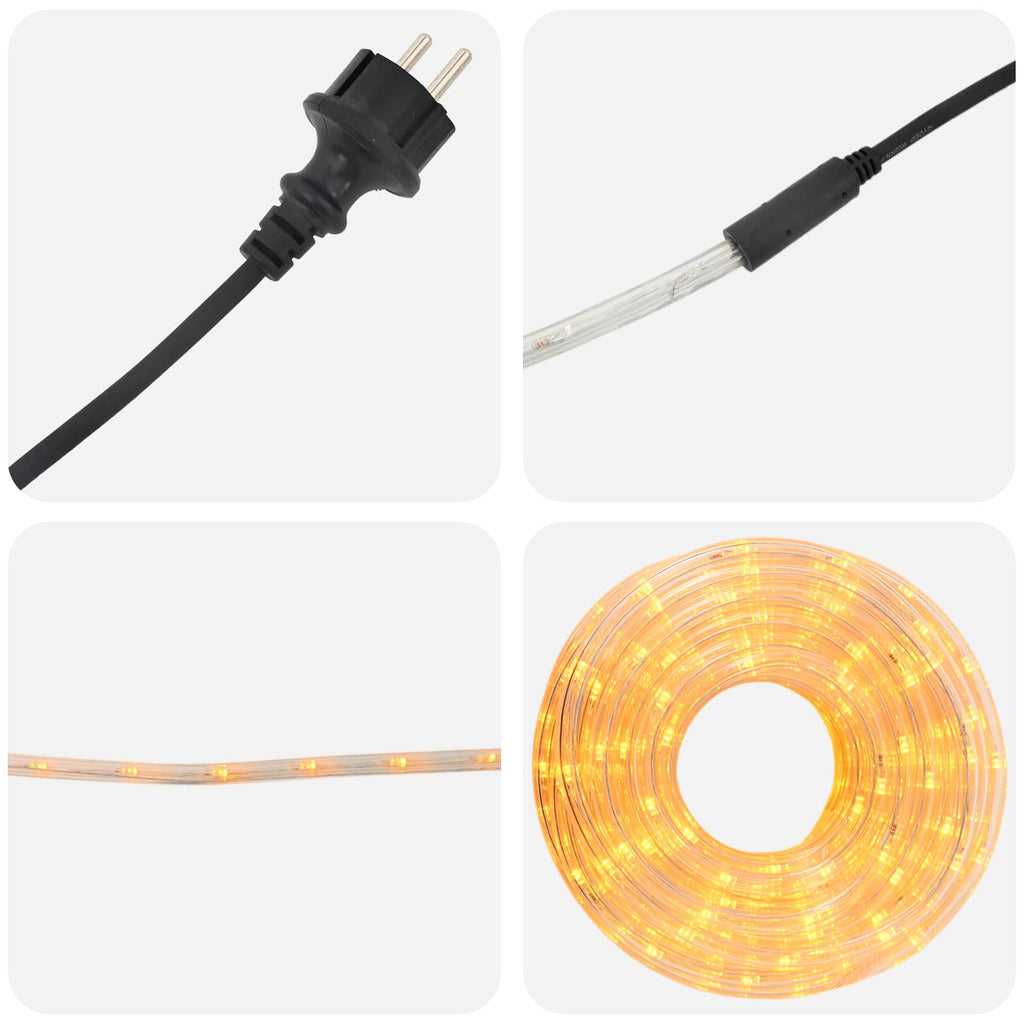 vidaXL Świąteczny wąż świetlny LED 1200 LED Żółty 50 m