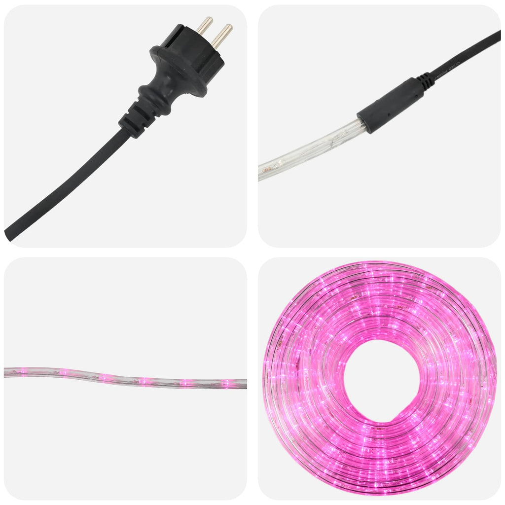 vidaXL Świąteczny wąż świetlny LED 120 LED Różowy i 5 m