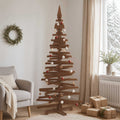 vidaXL Drewniana choinka KOTKA 240 cm Lite drewno sosnowe