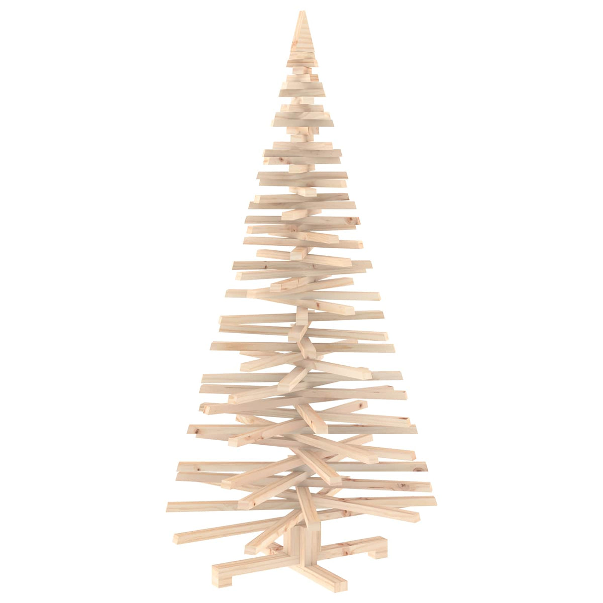 vidaXL Drewniana choinka KOTKA 150 cm Lite drewno sosnowe Naturalny