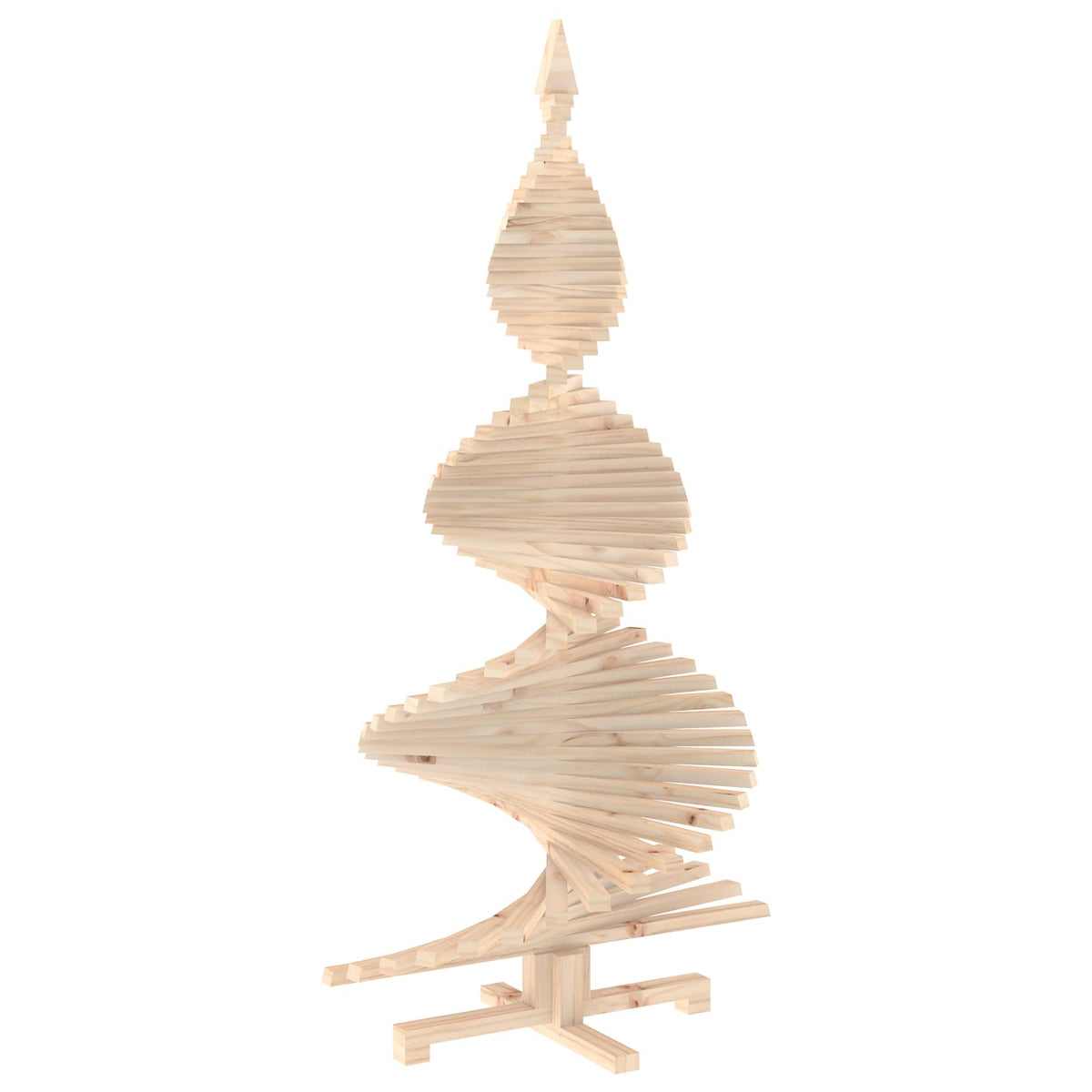 vidaXL Drewniana choinka KOTKA 150 cm Lite drewno sosnowe Naturalny