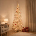 vidaXL Drewniana choinka KOTKA 210 cm Lite drewno sosnowe Naturalny