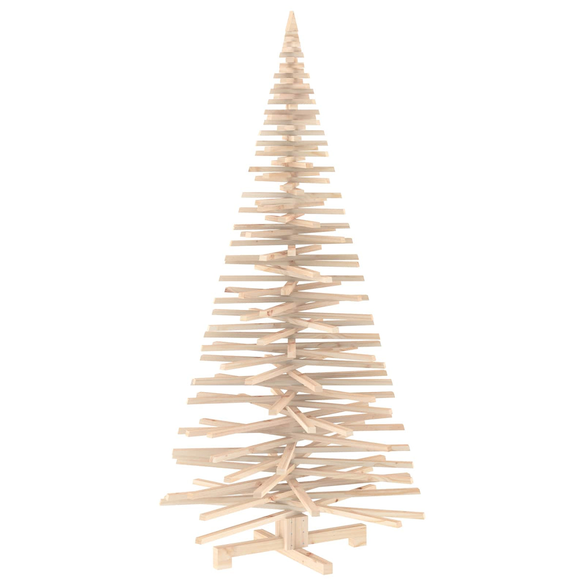 vidaXL Drewniana choinka KOTKA 210 cm Lite drewno sosnowe Naturalny