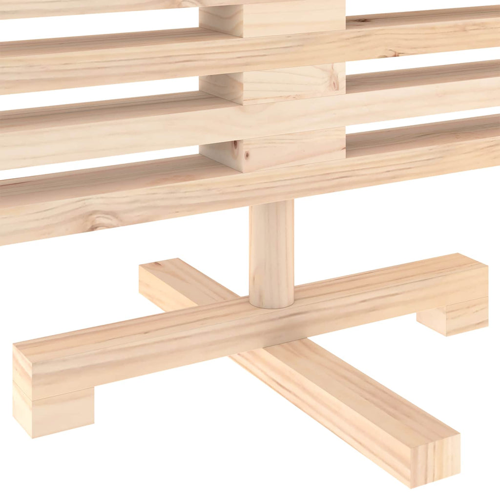 vidaXL Drewniana choinka KOTKA 120 cm Lite drewno sosnowe Naturalny